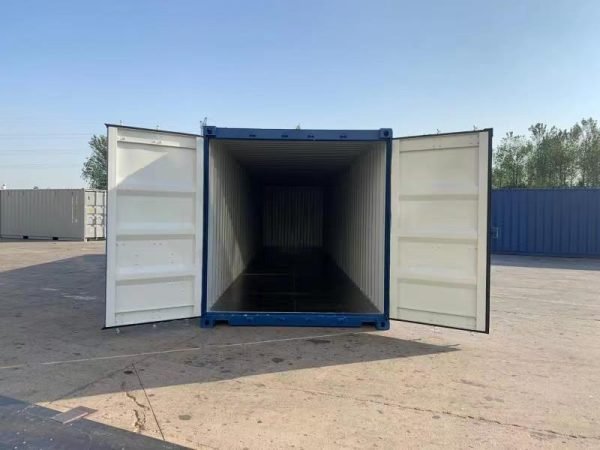 40ft-shipping-container-dry-van-blue-new-front-open 40 Fuß Neu Hard-Top-Container