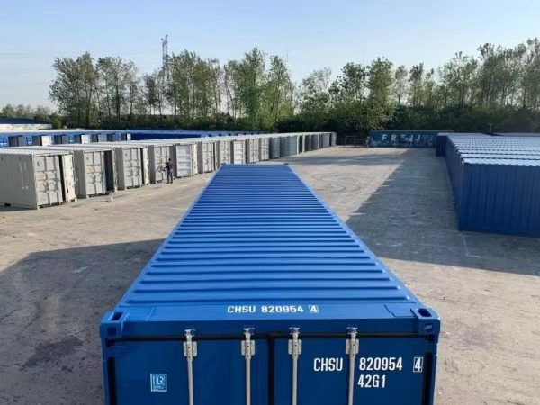 40ft-shipping-container-dry-van-blue-new-top-roof 40 Fuß Neu Hard-Top-Container