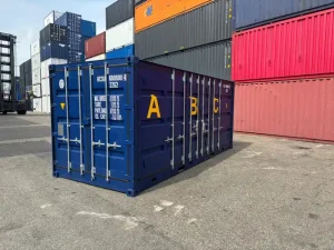 20 Fuss Container mit offener Seite und Auffangwanne